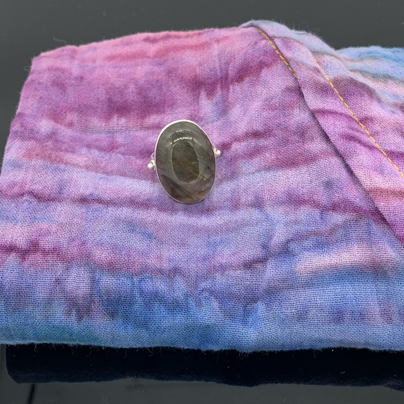 🌟925 SILVER & LABRADORITE RING - Picture 2 of 7